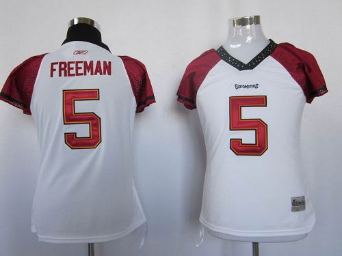 Buccaneers #5 Josh Freeman White Women's Field Flirt Stitched NFL Jersey